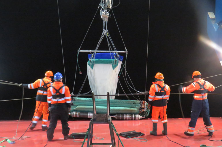 RMT-8 Net deployment for krill fishing on RRS Discovery RMT-8 Net deployment for krill fishing on RRS Discovery