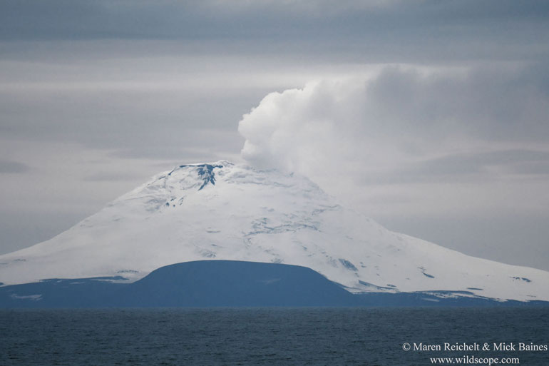 Volcanic eruption on Saunders Island, part of the South Sandwich Islands Volcanic eruption on Saunders Island, part of the South Sandwich Islands