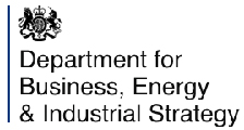 HM Government Department for Business, Energy and Industrial Strategy (BEIS) logo