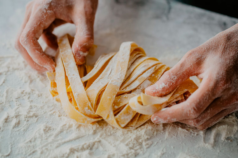 Making fresh pasta Making fresh pasta
