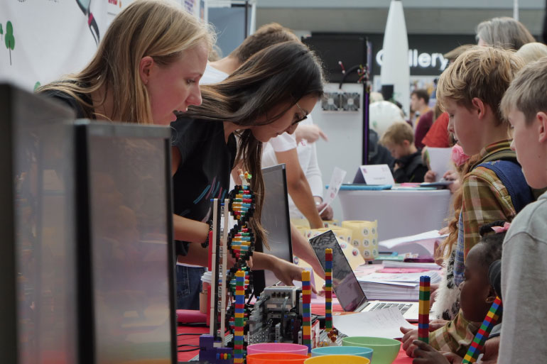 Our Year in Industry students helping out with public engagement using the EI Lego DNA sequencer at Norwich Science Festival Our Year in Industry students helping out with public engagement using the EI Lego DNA sequencer at Norwich Science Festival