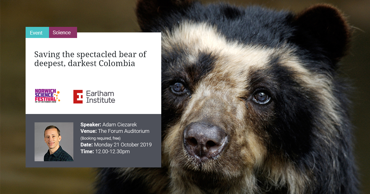 Adam Ciezarek talk on Saving the Spectacled Bear of Deepest, Darkest Colombia Adam Ciezarek talk on Saving the Spectacled Bear of Deepest, Darkest Colombia