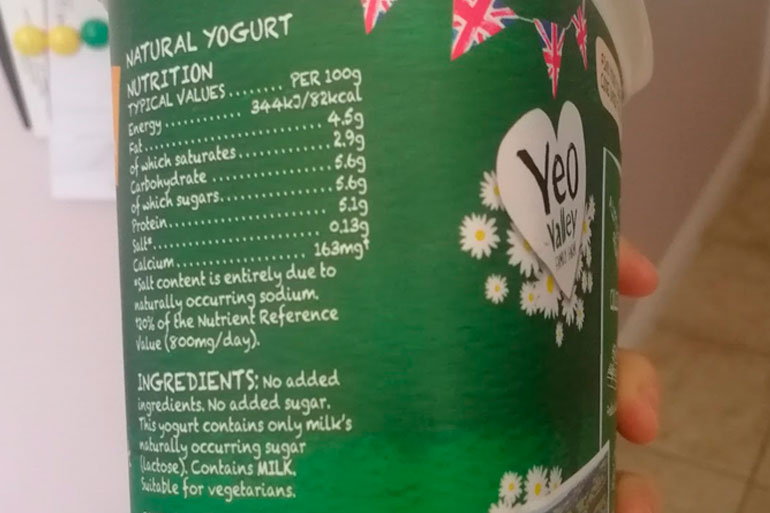 Natural yoghurt contains probiotic bacteria Natural yoghurt contains probiotic bacteria