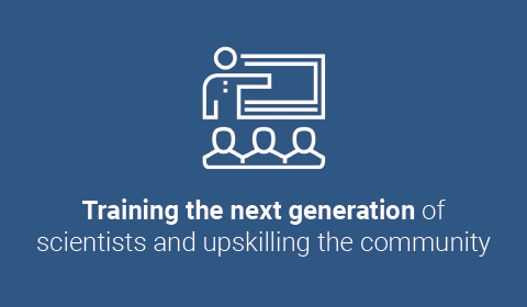Training the next generation of scientists and upskilling the community Training the next generation of scientists and upskilling the community