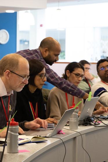 Dr Sathish Thiyagarajan, leading the training during a recent Data Carpentry workshop