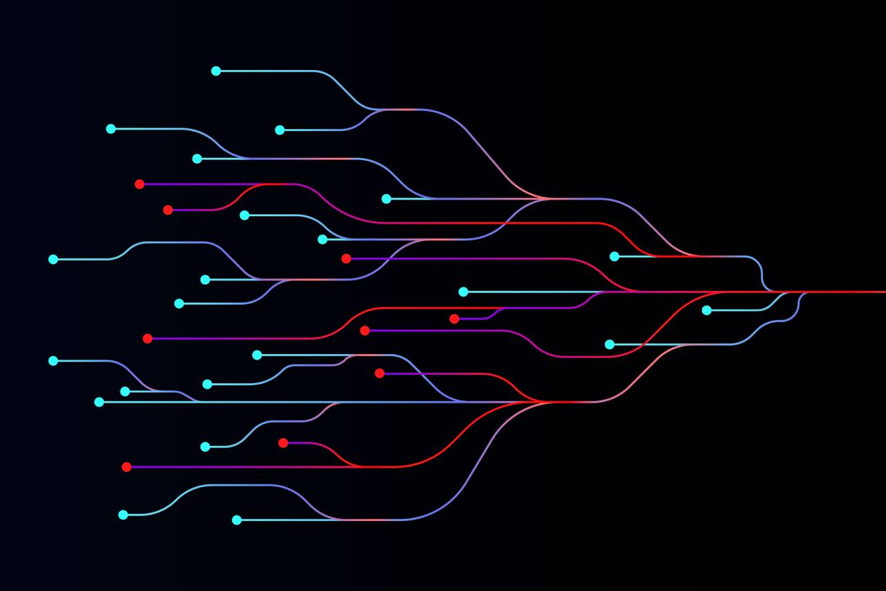 Abstract image representing network and data flow