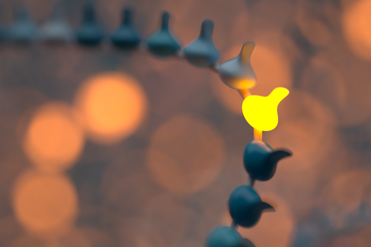 Digital graphic representing DNA methylation