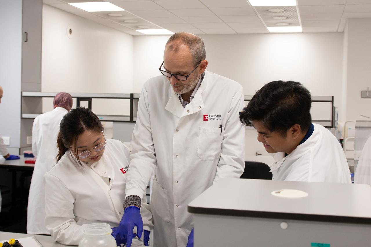 Dr Darren Heavens in the training labs at the Earlham Institute. 