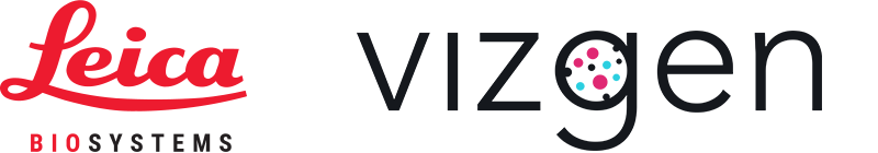 Logos for Leica Biosystems and Vizgen