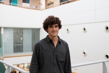 Newly appointed Group Leader Dr Ruben Garrido-Oter in the atrium at the Earlham Institute