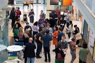 PhD students networking during the last Student Symposium