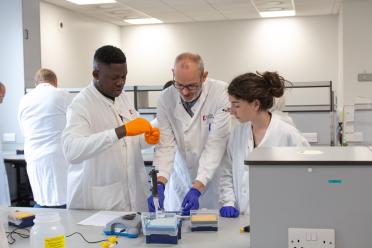 Attendees during our Metagenomics workshop in the lab 