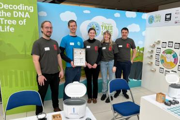 Volunteers at the Darwin Tree of Life stand during Norwich Science Festival