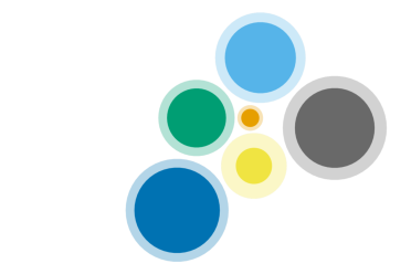 6 circles plotted using the above R code