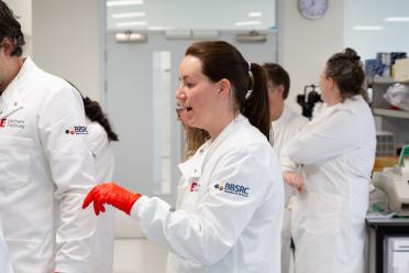 Ashleigh delivering training during our single-cell RNAseq workshop