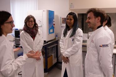 The ARIA programme team meeting with the Earlham Biofoundry team on a recent visit to our labs