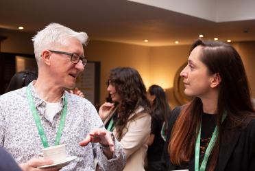 Delegates at the BioFAIR conference networking