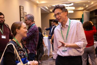 Delegates at the BioFAIR conference networking