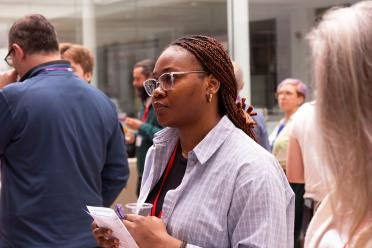 Chinemerem Akamihe networking during a recent Engineering Biology showcase day