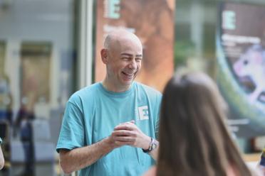 Graham at an open day at Earlham Institute with members of the public