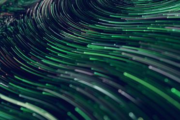 Abstract wavy lines in shades of green