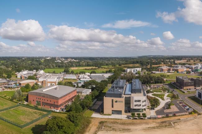 Aerial photo of the Norwich Research Park