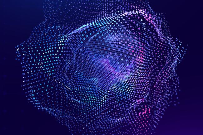 Digital illustration of an abstract biological cell