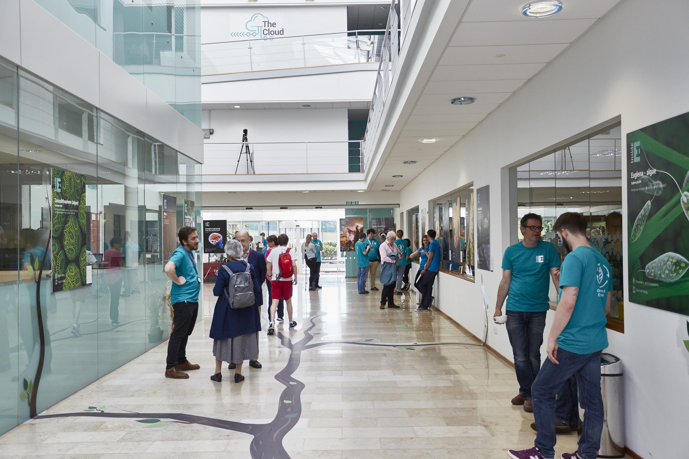 Looking across the Earlham Institute atrium during our last open day.